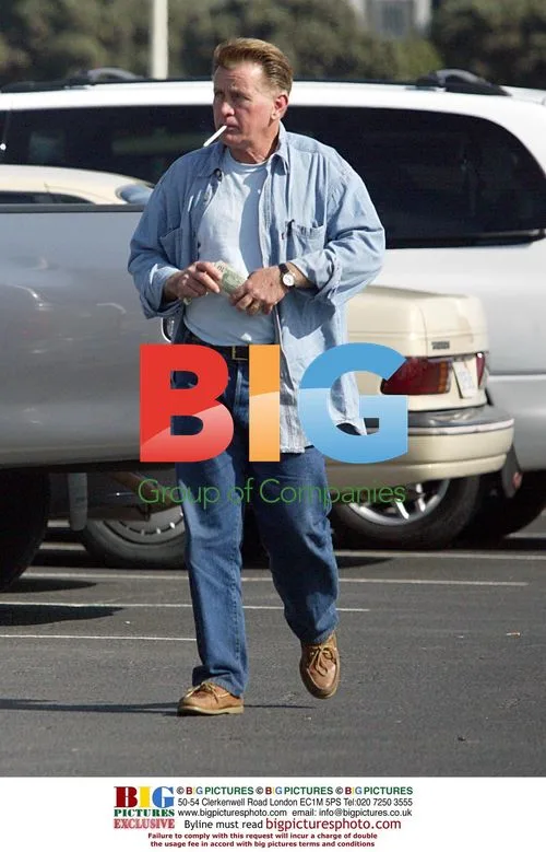 Charlie Sheen and son Emilio Estevez at the bank