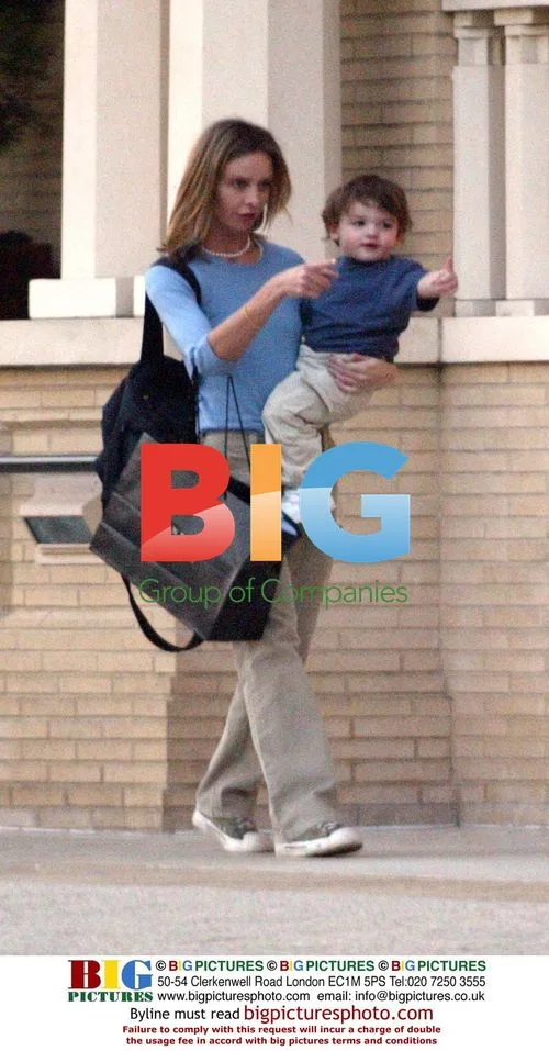 Calista Flockhart and son Liam shopping