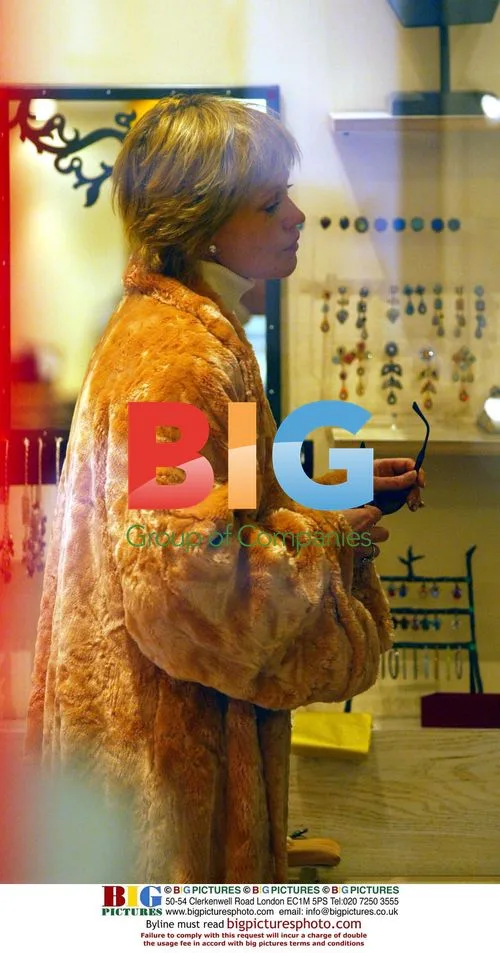 Celebrity in Fur Coat and Jumper