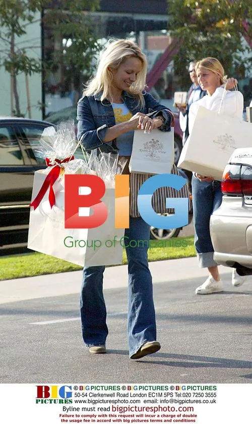 Pamela Anderson Christmas Shopping