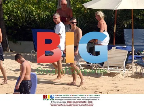 GARY LINEKER ON HOLIDAY IN BARBADOS