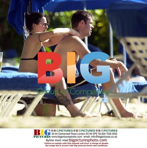 Mel C on holiday in Barbados
