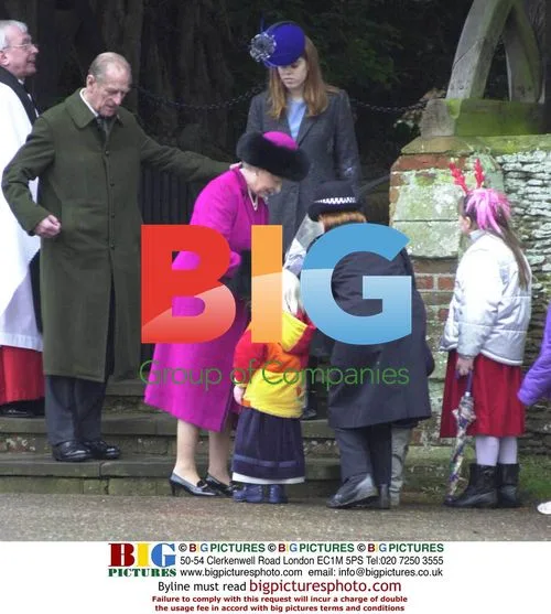 The Queen and Royal Family at Christmas Service