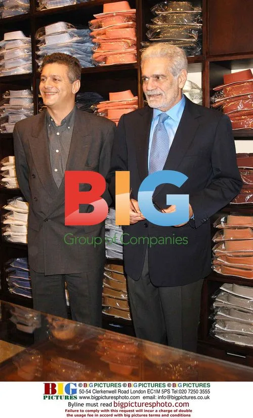 Omar Shariff with son Tarek in Madrid