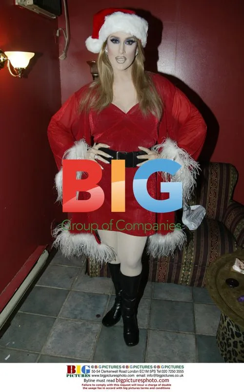 Jackie Beat in Santa Outfit at Holiday Show