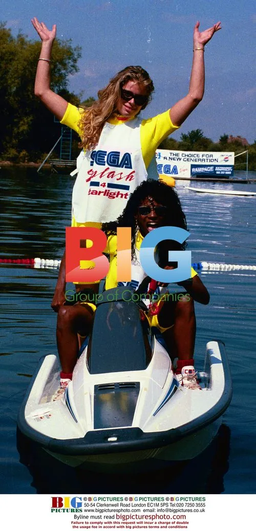 Sinitta and Amanda de Cadenet Water Skiing Event