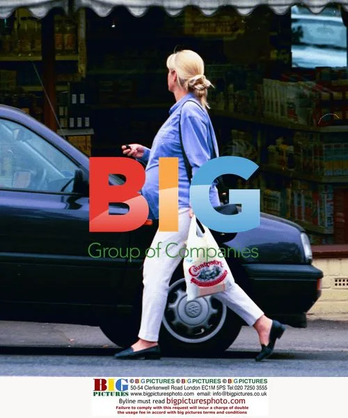 Ulrika Jonson out shopping, pregnant