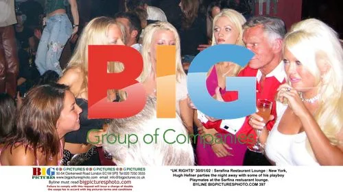 Hugh Hefner Parties with Playboy Playmates