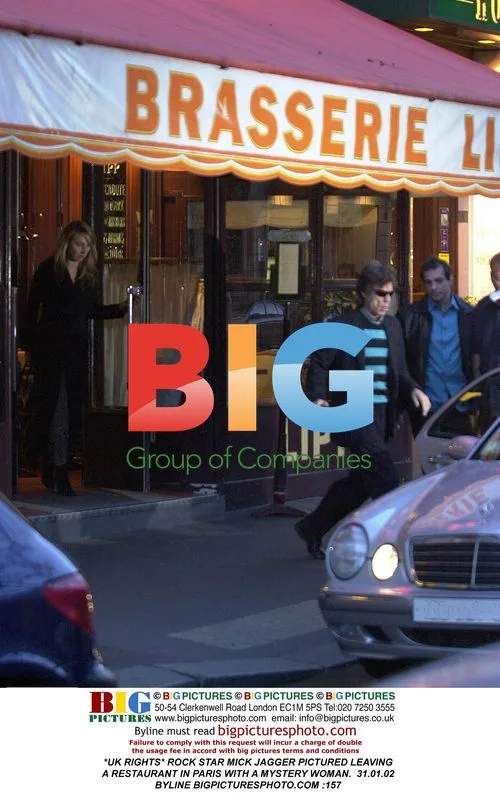 Mick Jagger Leaving Paris Restaurant