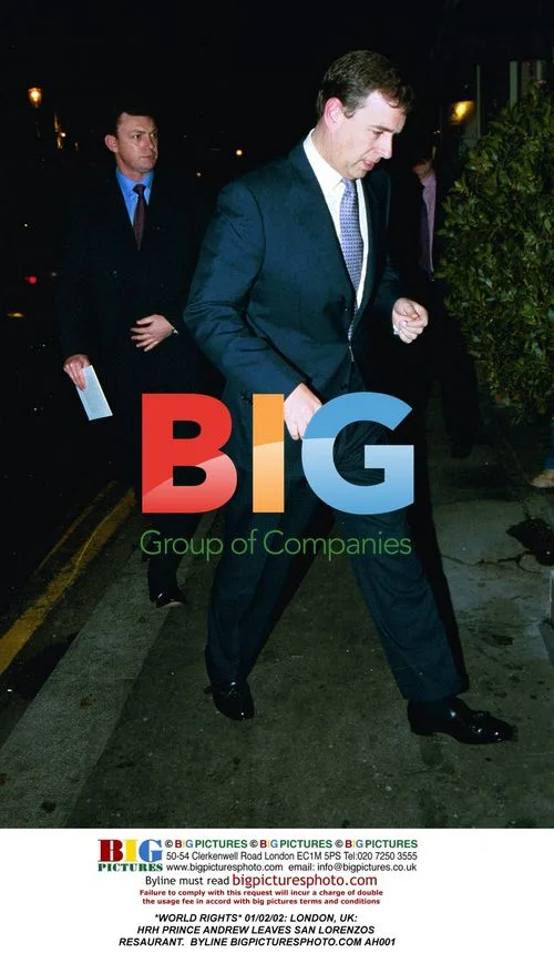 Prince Andrew Leaves San Lorenzo's Restaurant