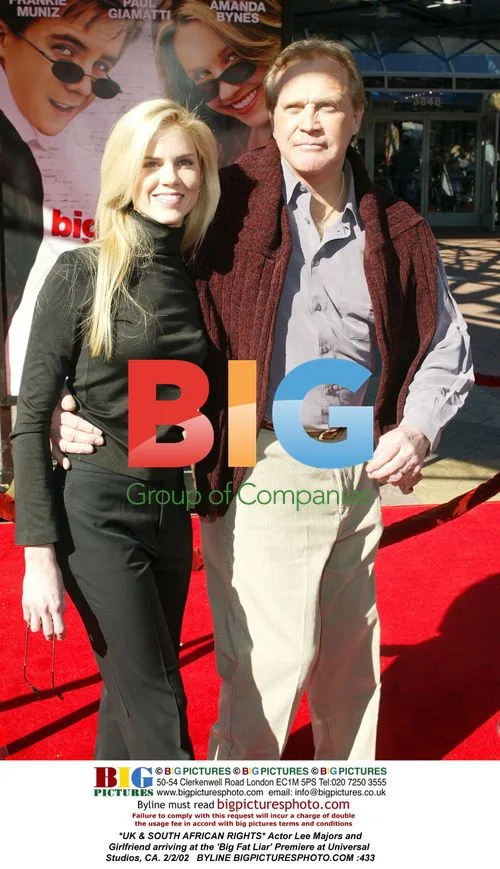 Lee Majors and Girlfriend at 'Big Fat Liar' Premiere