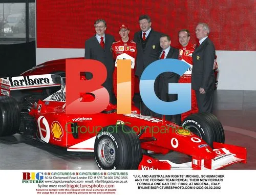 Michael Schumacher and Ferrari reveal new F2002 car