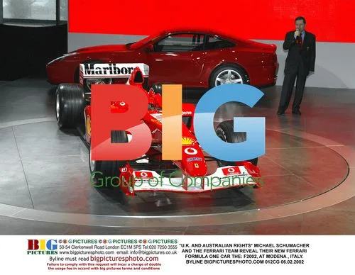 Michael Schumacher and Ferrari unveil new F2002 car