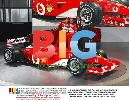 Michael Schumacher and Ferrari Reveal F2002 Car