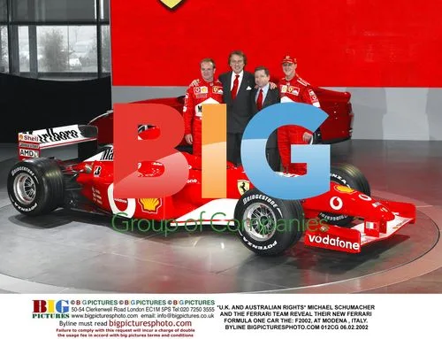 Michael Schumacher and Ferrari unveil new F2002 car