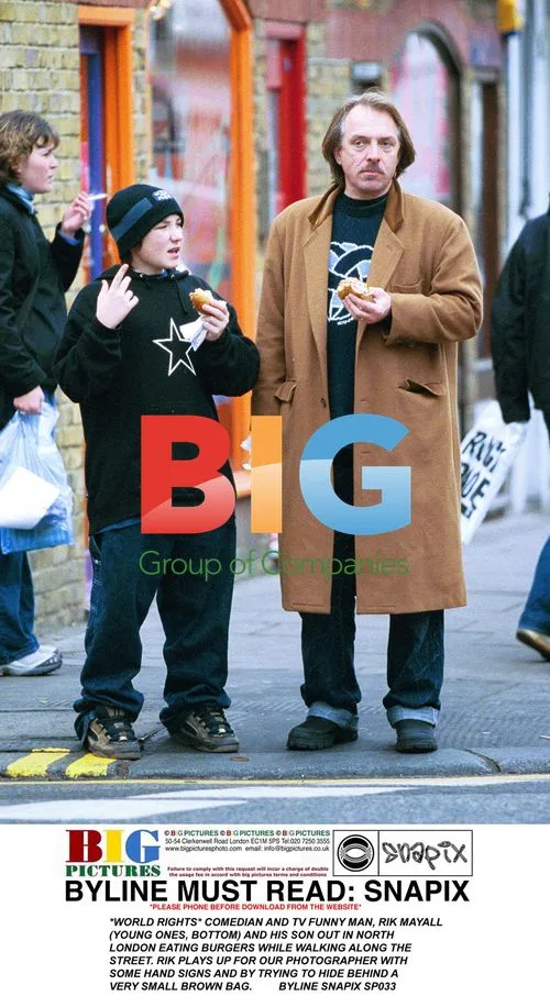 RIK MAYALL AND SON OUT IN LONDON