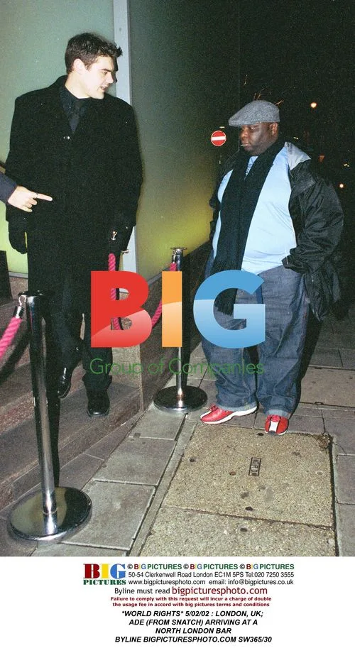 Snatch actor Ade arrives at North London bar