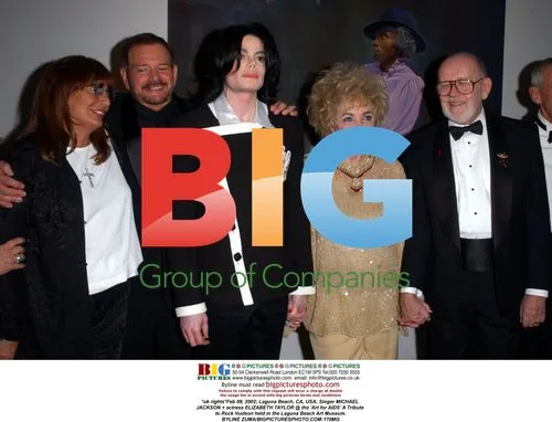 Michael Jackson and Elizabeth Taylor at Art for AIDS event