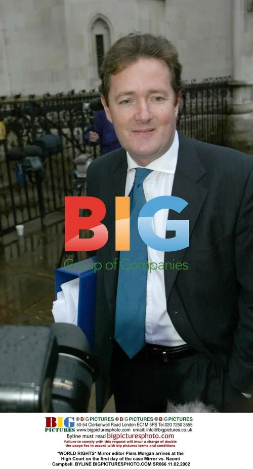 Mirror editor Piers Morgan arrives at High Court