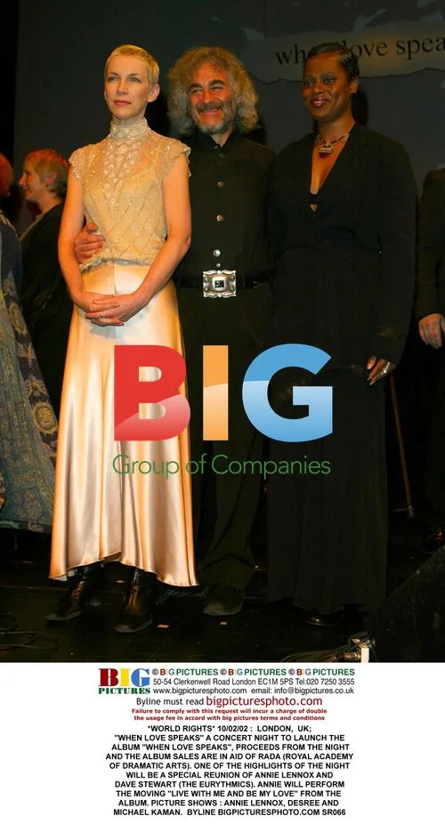 Annie Lennox, Desree and Michael Kaman at "When Love Speaks" Concert
