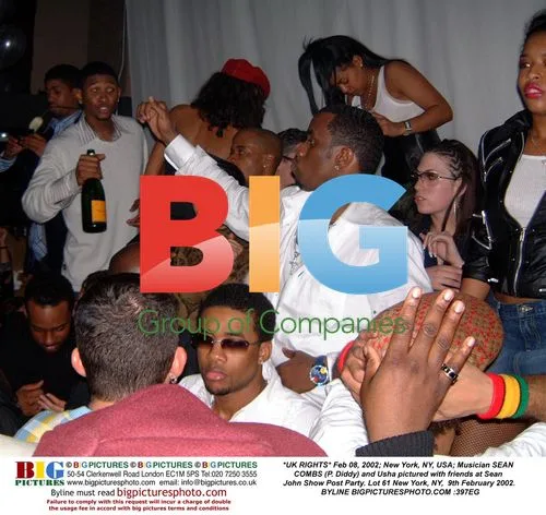 Sean Combs & Usha at Sean John Show Party