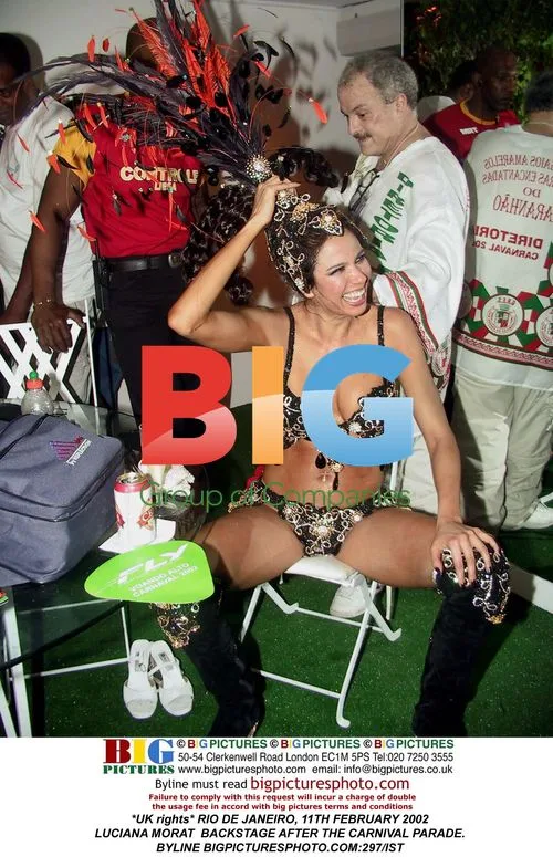 Luciana Morat Backstage After Carnival Parade