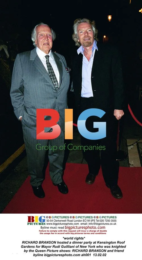 Branson hosts dinner for knighted NYC mayor