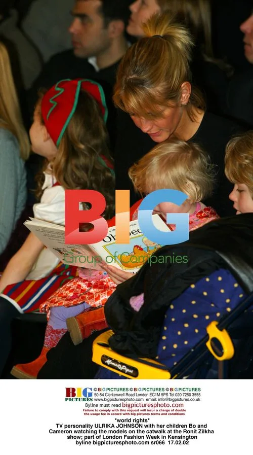 Ulrika Johnson and Kids at London Fashion Week