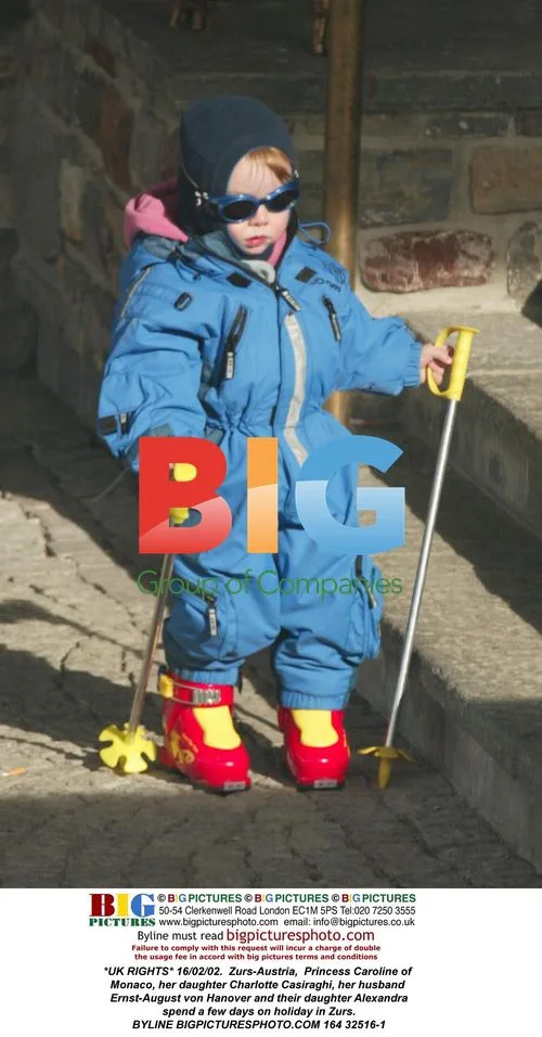 Princess Caroline and Family Ski in Zurs, Austria