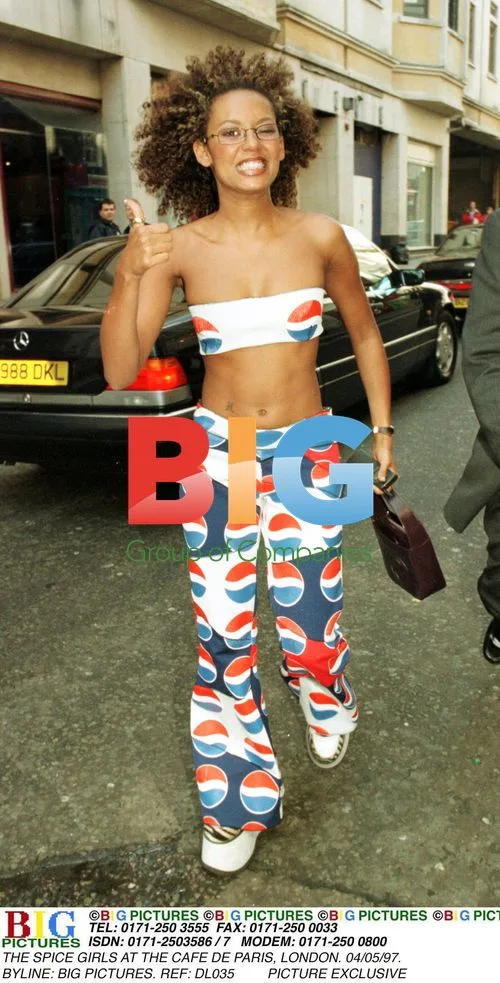Mel B Photographed at Cafe de Paris