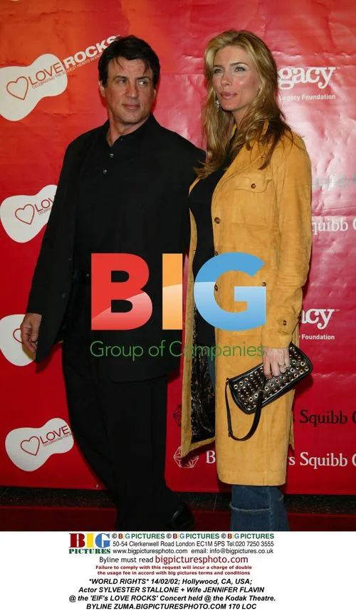 Stallone and Flavin at EIF's Love Rocks Concert
