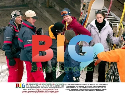 Princess Caroline and family skiing in Zurs