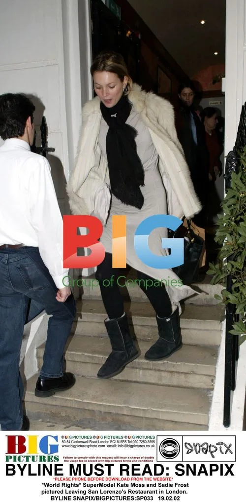 Kate Moss and Sadie Frost Leaving London Restaurant
