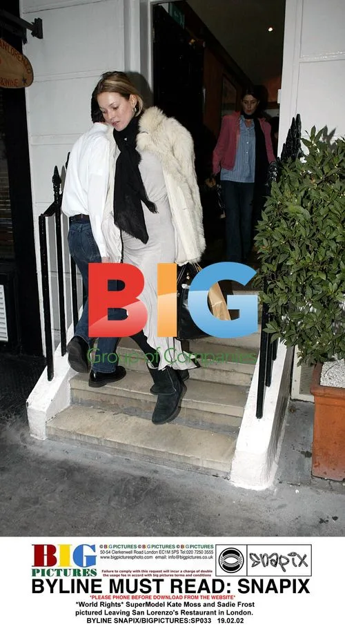 Kate Moss and Sadie Frost Leaving Restaurant