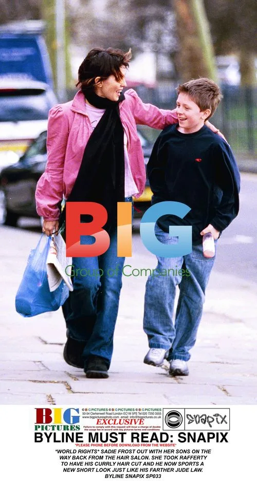 Sadie Frost out with sons after haircut