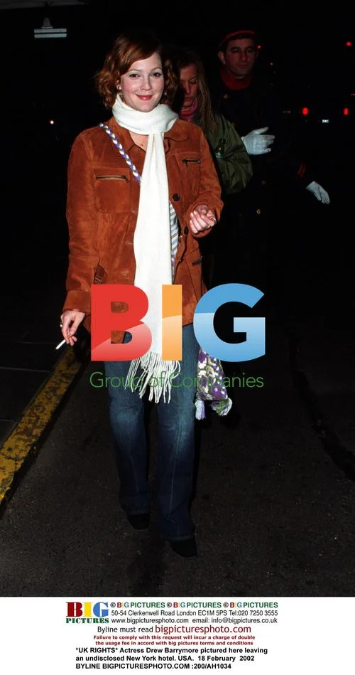 Drew Barrymore Leaves NYC Hotel
