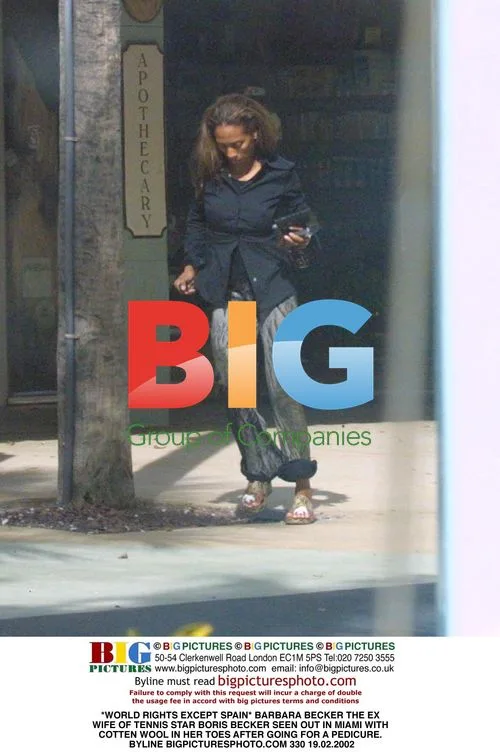 Barbara Becker Seen with Cotten Wool in Toes