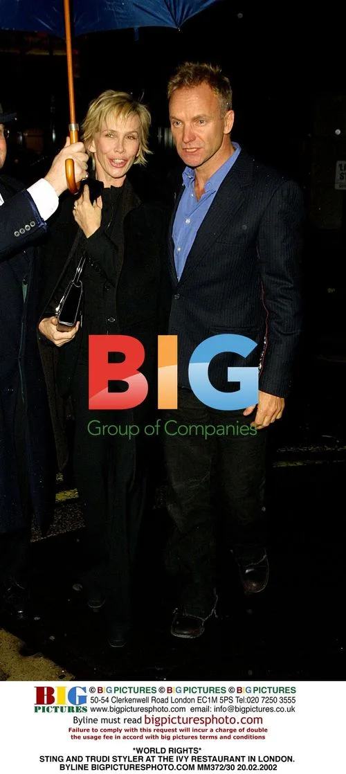 STING AND TRUDI STYLER AT THE IVY RESTAURANT
