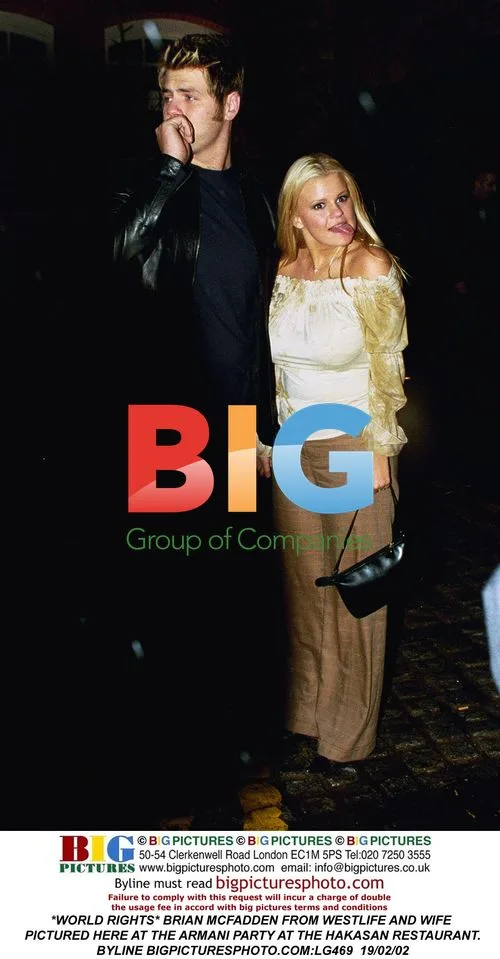 Brian McFadden and Wife at Armani Party