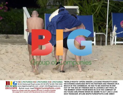 Pavarotti Exercises on Caribbean Beach
