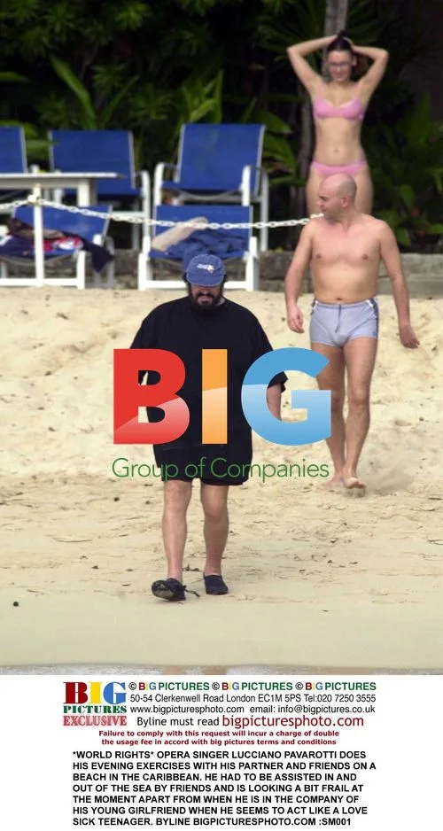 Pavarotti Does Beach Exercises with Girlfriend