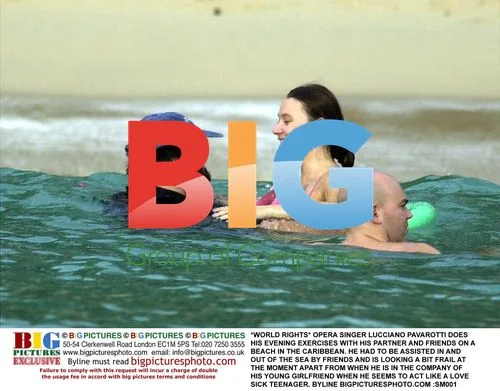 Pavarotti Does Beach Exercises