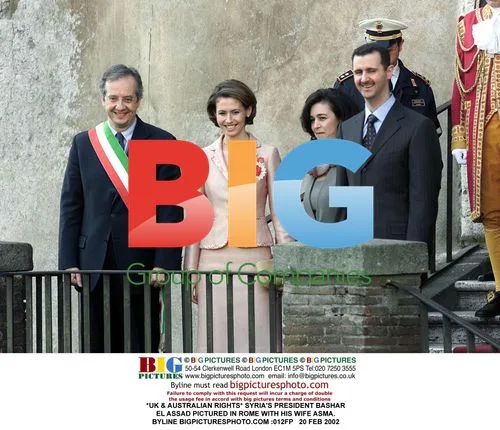 Syria's President Bashar El Assad in Rome with Wife Asma