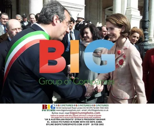 Bashar El Assad and wife Asma in Rome, 2002