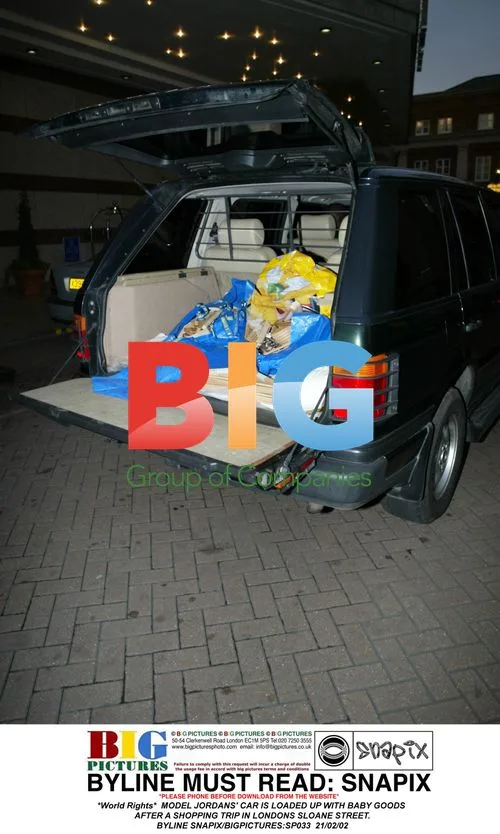 MODEL JORDANS' CAR LOADED WITH BABY GOODS