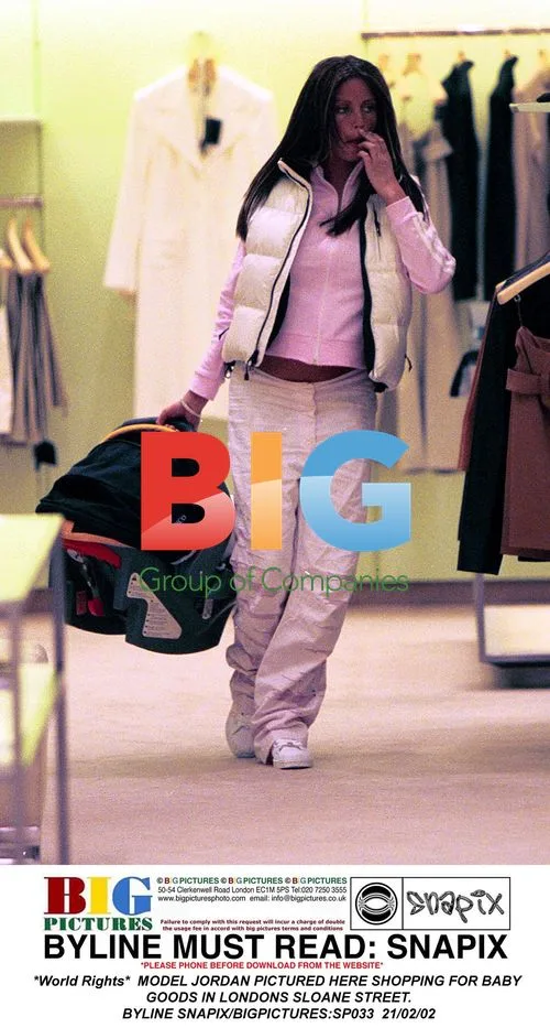 Model Jordan Shopping for Baby Goods in London
