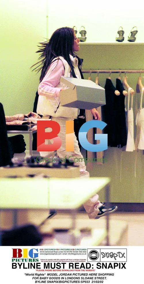 Model Jordan Shopping for Baby Goods in London