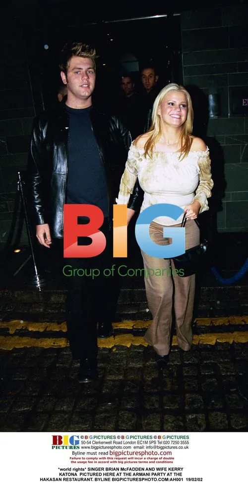 Brian McFadden and Kerry Katona at Armani Party