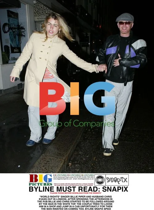 Billie Piper and Chris Evans in London