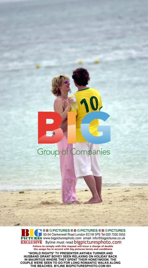 Anthea Turner and Grant Bovey in Mauritius